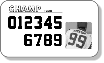 AAA Clothing Customising - 8 inch Numbers