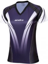 andro Polo TAJO Women V-Neck purple/black