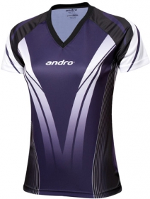 andro Polo TAJO Women V-Neck purple/black