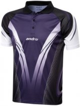andro Polo TAJO Black /Purple 100% Polyester IndoorDRY