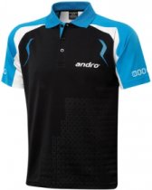 andro Polo MINGO Black/Blue 100% Polyester IndoorDRY