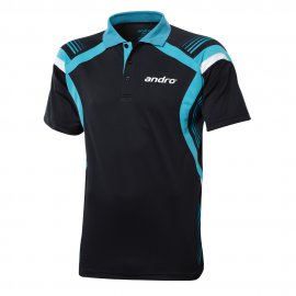 andro Polo Magua Black/Turquoise 100% Polyester IndoorDRY