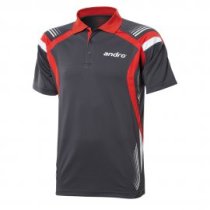 andro Polo Magua Grey/Red 100% Polyester IndoorDRY