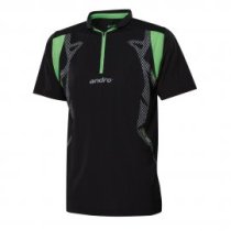 andro Polo Kaga Black /Green 100% Polyester IndoorDRY