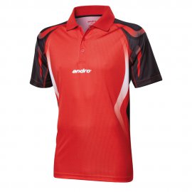 andro Polo Netis Red/Black 100% Polyester IndoorDRY