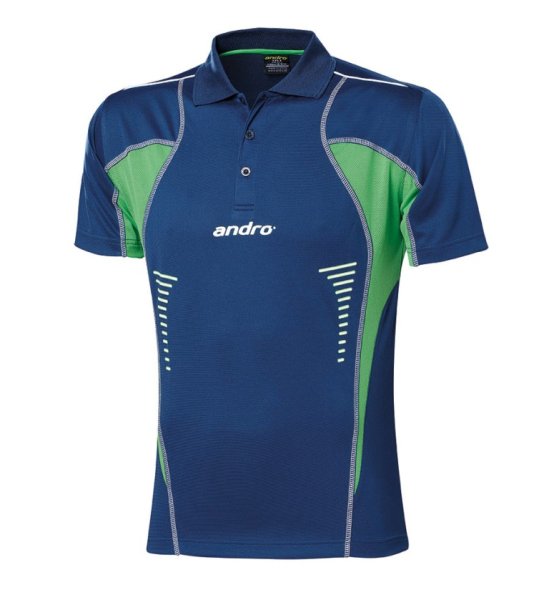 andro Polo Lasca Azure Blue/Green 100% Polyester IndoorDRY