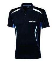 andro Polo Navas Black/Lt Blue 100% Polyester IndoorDRY