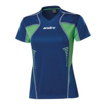 andro Polo Lasca Women Azure Blue/Green 100% IndoorDRY