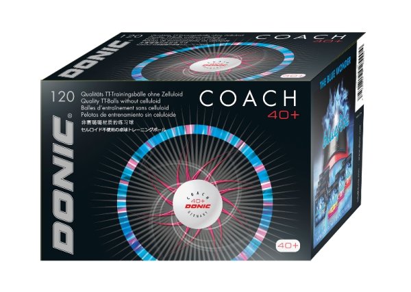 Donic 40+ Coach Table Tennis Balls - Box of 120 "POLY"