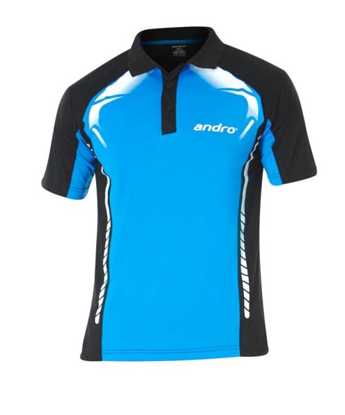 andro Polo Deimos Deepsea/Blk 100% Polyester IndoorDRY