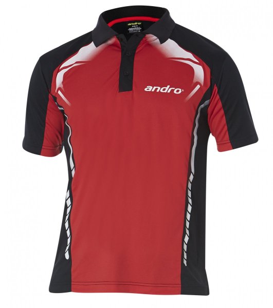 andro Polo Deimos Red/Blk 100% Polyester IndoorDRY