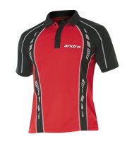 andro Polo Mago Red/Blk 100% Polyester IndoorDRY