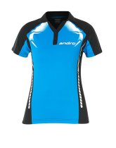 andro Polo Deimos Women Deepsea/Blk 100% Polyester IndoorDRY