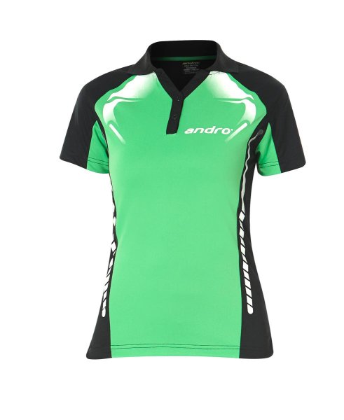 andro Polo Deimos Women Green/Blk 100% Polyester IndoorDRY