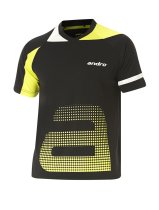 andro T-Shirt Yari Black/Yellow 100% Polyester″