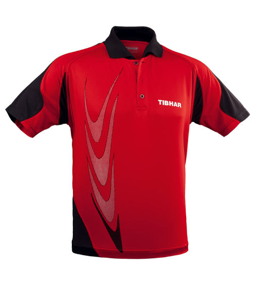 TIBHAR Boomerang SHIRT Red/Blk 100% Polyester