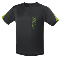 Tibhar T-Shirt SEAM Black/Green 100% Polyester″