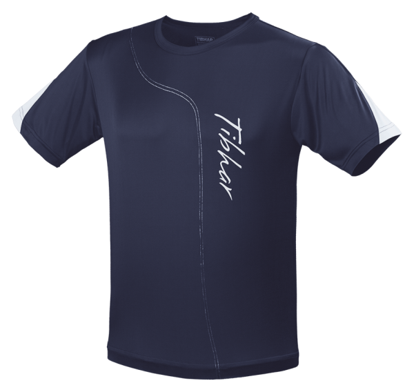 Tibhar T-Shirt SEAM Navy/White 100% Polyester"