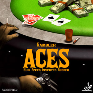 Gambler Aces Table Tennis Rubber