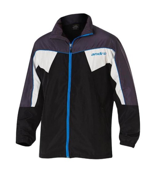 andro Tracksuit Jacket Preston black/grey/blue/white