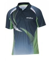 andro-Shirt Kaitos nightblue/green 100% Polyester IndoorDRY