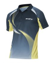 andro-Shirt Kaitos nightblue/yellow 100% Polyester IndoorDRY