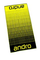 andro Towel Dots, Blk Yellow 38cm x 85cm