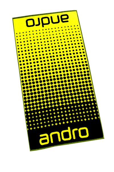 andro Towel Dots, Blk Yellow 38cm x 85cm