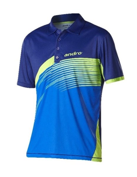 andro Polo Barry Blue/Kiwi 100% Polyester IndoorDRY