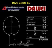DAWEI Genote EC Blade, 5ply Offensive 7mm