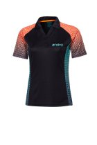 andro Polo Women Marley Blk/Orange 100% Polyester IndoorDRY