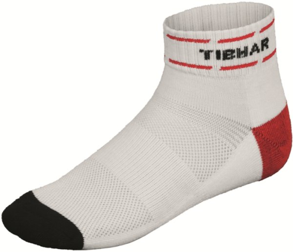Tibhar Table Tennis Sock Classic, White/Red