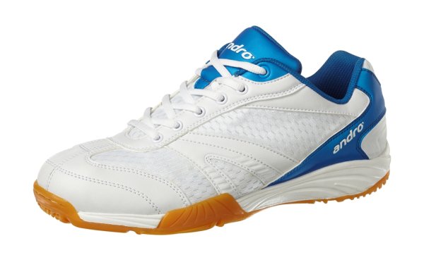 Andro Alpha Step Table Tennis Shoes - White/Blue